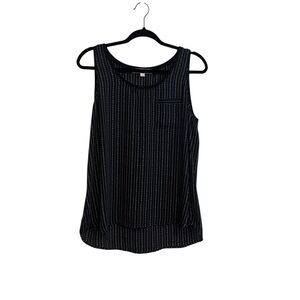 COPY - Loft Black and navy Blue Sheer Tank Top Size LP
